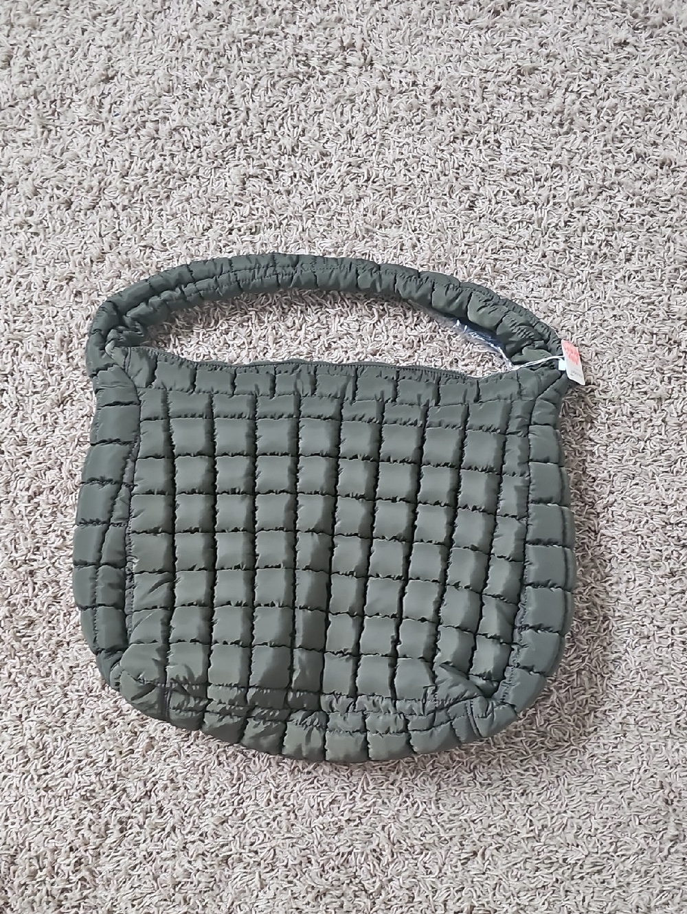 NWT Free People Movement Quilted Carryall Tote Seagrass Moss Shoulder Green Bag - Picture 5 of 9